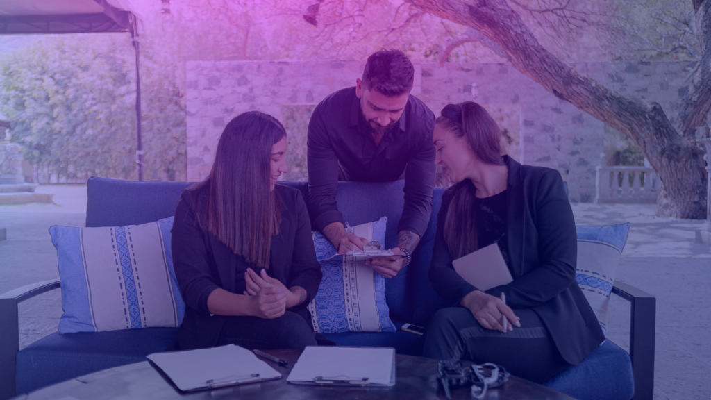 Event planners working together