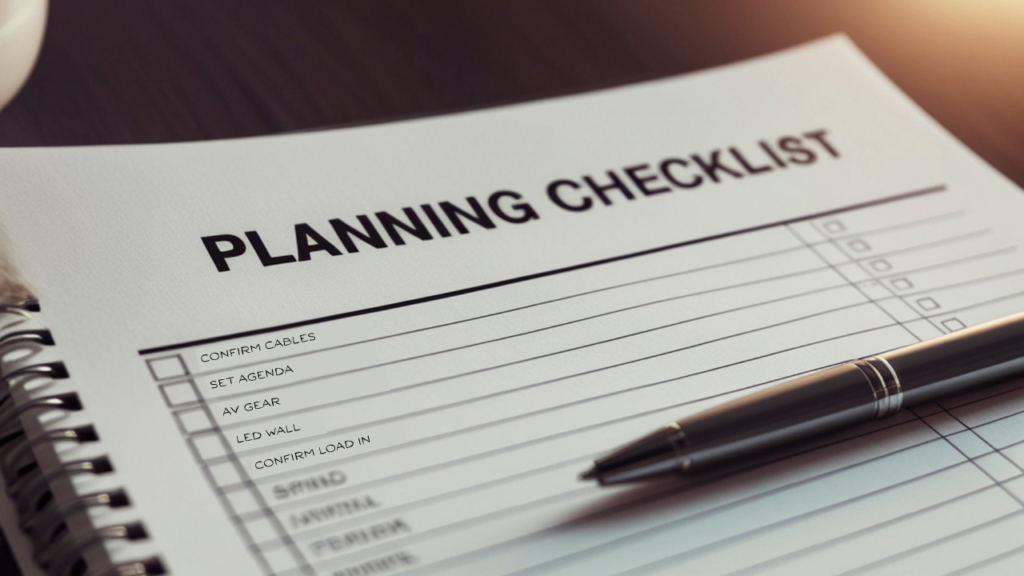 Event planning checklist